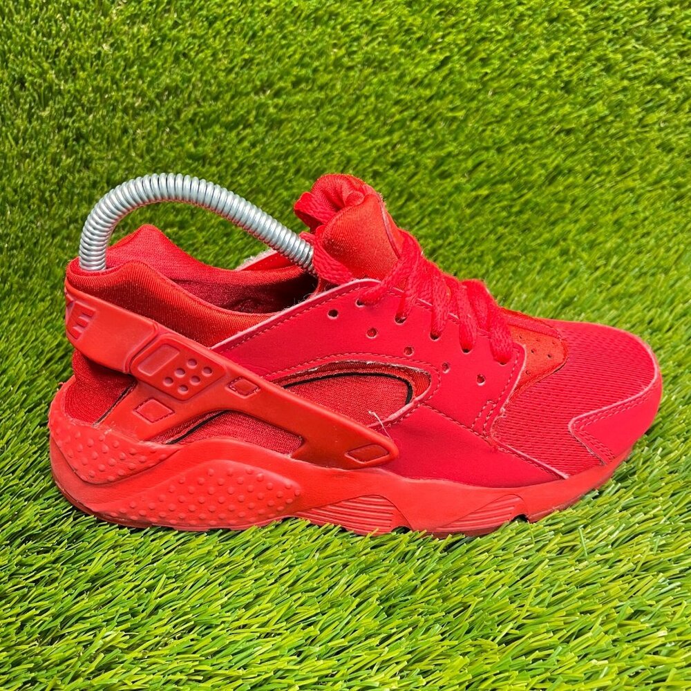 Nike Air‎ Huarache Run Triple Red Boys Size 5.5Y Walking Running Shoes Sneakers
